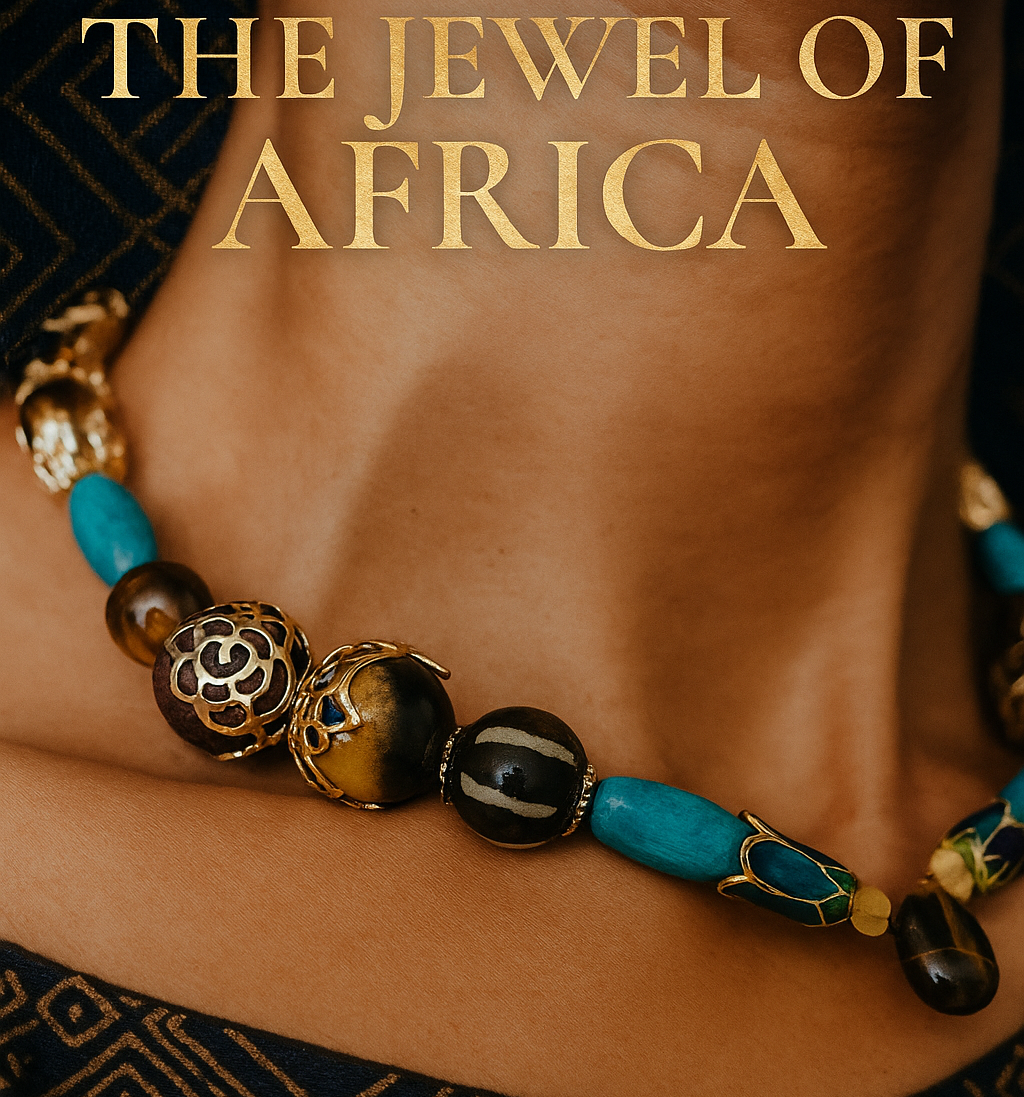 Colorful handmade jewelry with various beads and natural elements intertwined.